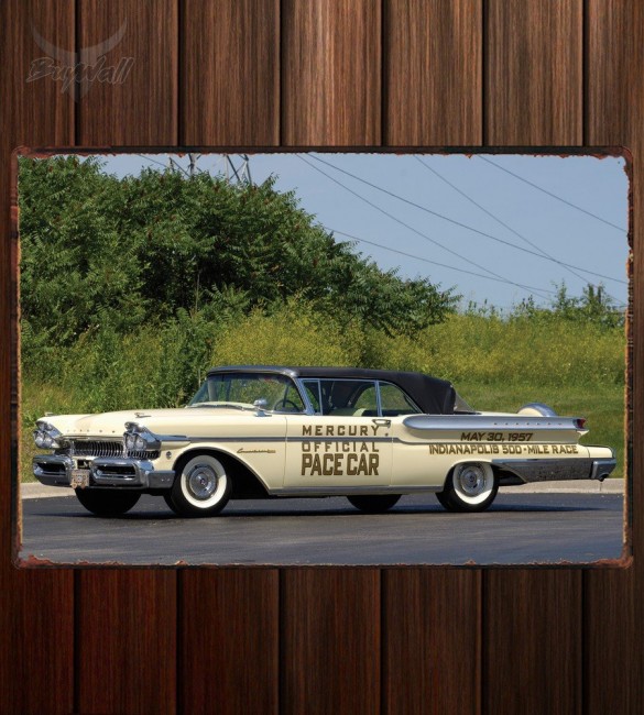 Металлическая табличка Mercury Convertible Cruiser Indy 500 Pace Car Металлическая табличка Mercury Convertible Cruiser Indy 500 Pace Car